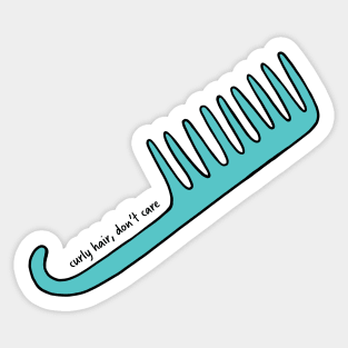 Curly Hair, Don&#39;t Care Bath Comb Sticker